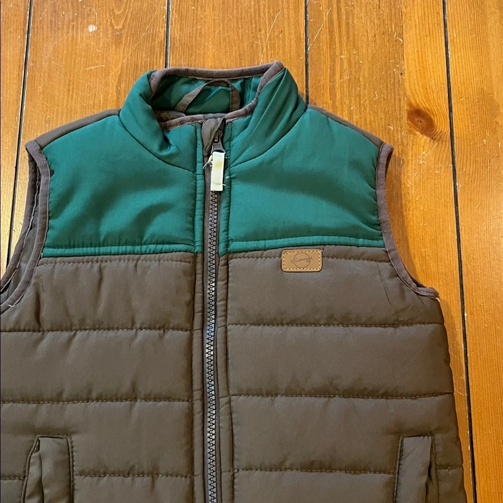 Weatherproof Vintage Puffer Vest Green Grey Boys Size 4T
